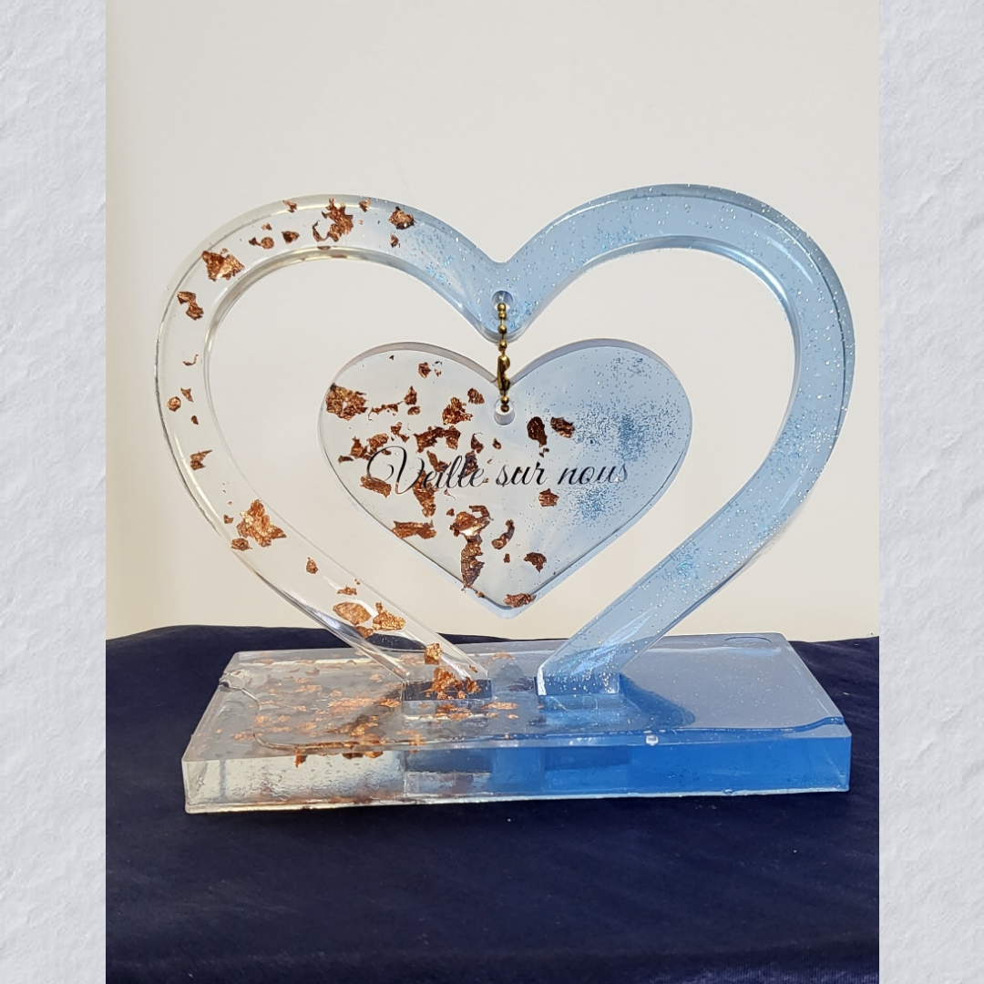 Plaque Cœur Signature – Lien Éternel